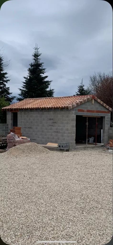 Toiture garage fini